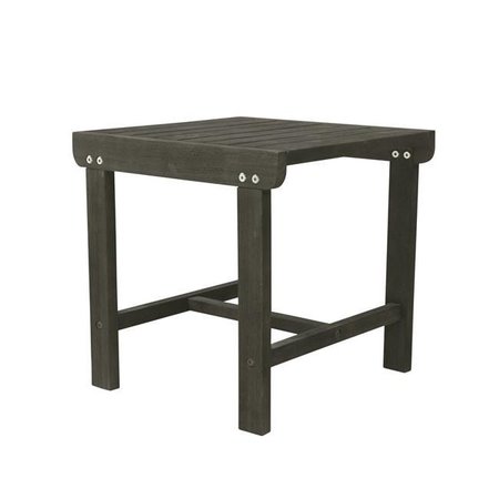 VIFAH Vifah V1843 Renaissance Outdoor Patio Wood Side Table; Vista Grey - 20 x 18 x 18 in. V1843